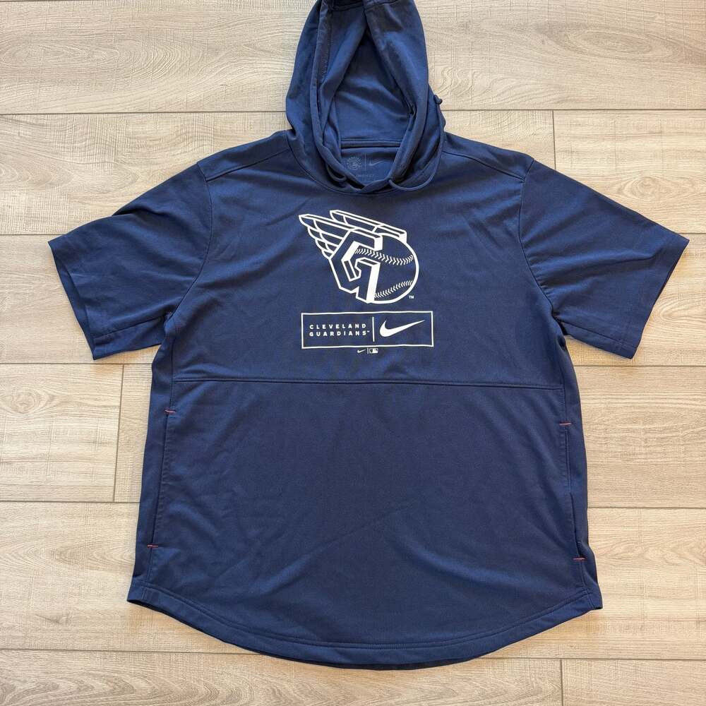 Nike Cleveland Guardians Short Sleeve Hoodie Mens